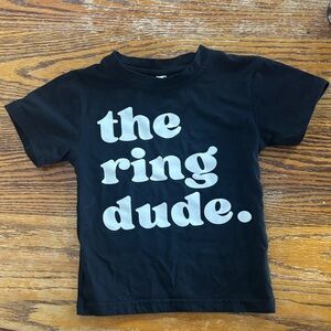The Ring Dude Black Kids Graphic Ring Bearer Tee